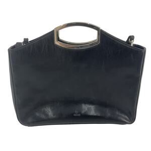 David Dart Vintage Black Leather Satchel Handbag Women’s Purse Preowned